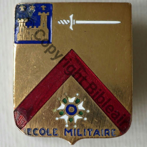 ECOLE MILITAIRE BILLOM 1945.48  AB.P Bol poinconne Dos lisse LAME EPEE BLANCHE 29EurInv 